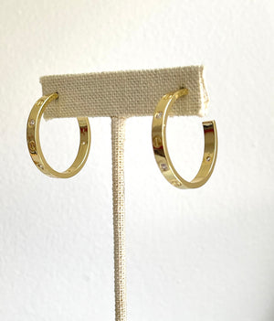Hoops golden plated and zirconia