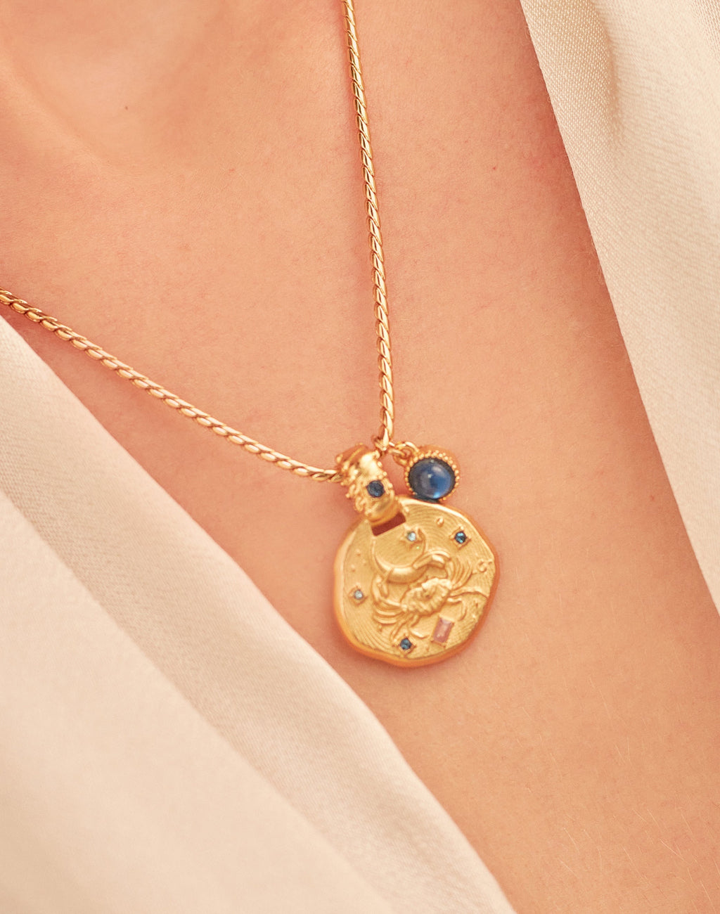 Cancer astral signs necklace