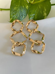 Gold Links earrings stainless steel