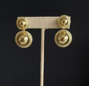 double boll earrings gold filled