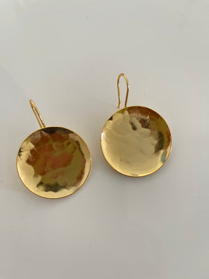 Round batea earrings golden plated