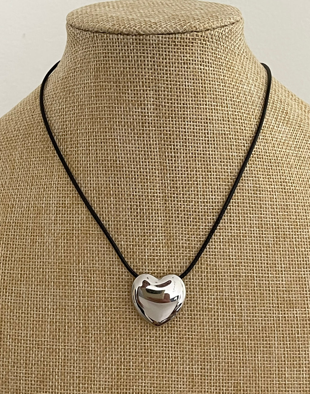 Simple Style Heart Shape Stainless Steel Necklace