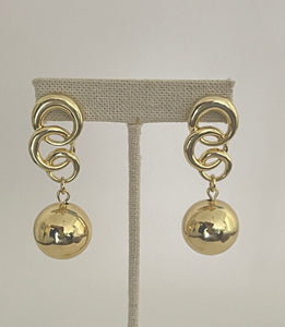 Round Drop Earrings