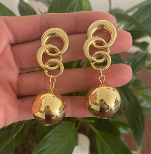 Round Drop Earrings