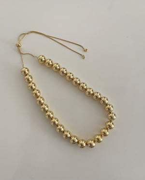 chunky golden plated ball 10mm choker.