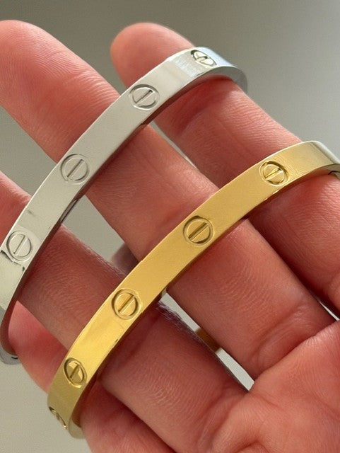 18k gold-plated Cartier-style bracelet