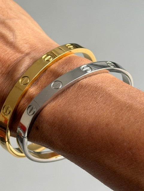 18k gold-plated Cartier-style bracelet
