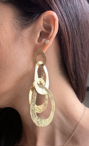 Maxi earrings Golden plated