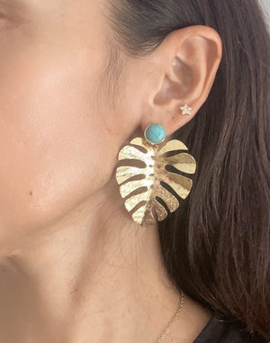 Golden plated  leaf Earrings