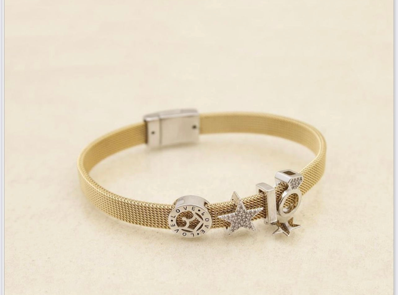 Gold Filled Bracelet with Charms