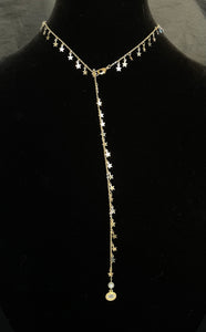 Gold Filled Necklace Long Charm Evil Eye
