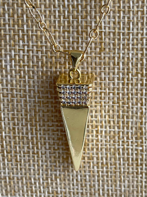 Gold Filled Pendulum Necklace