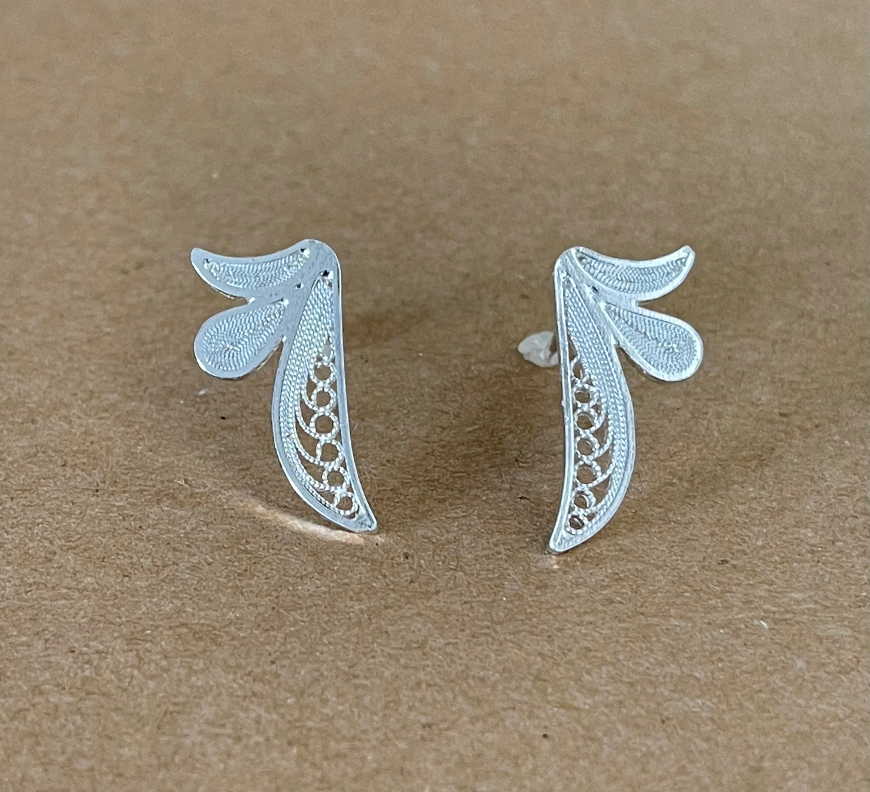 Wing earrings filigree sterling silver ley 925