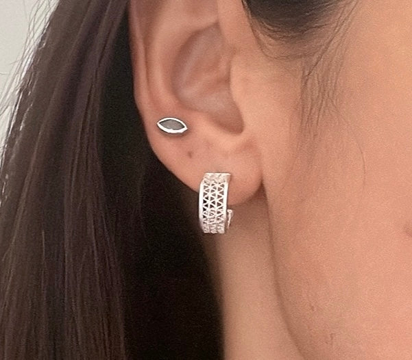 hoops earrings filigree sterling silver ley 925