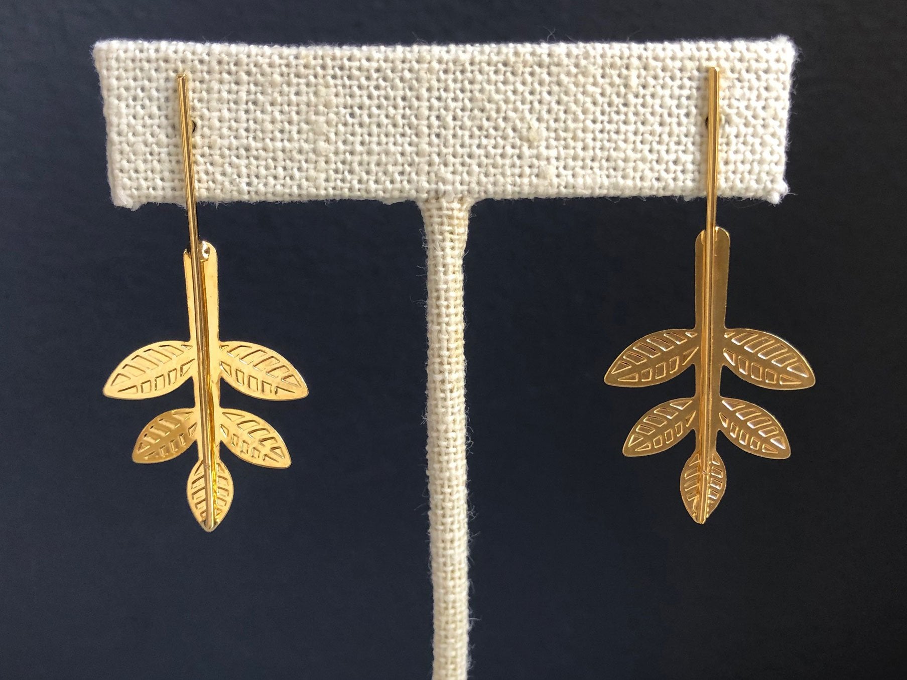 Gold filled leaves earrings