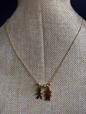Gold filled necklace with kids charm