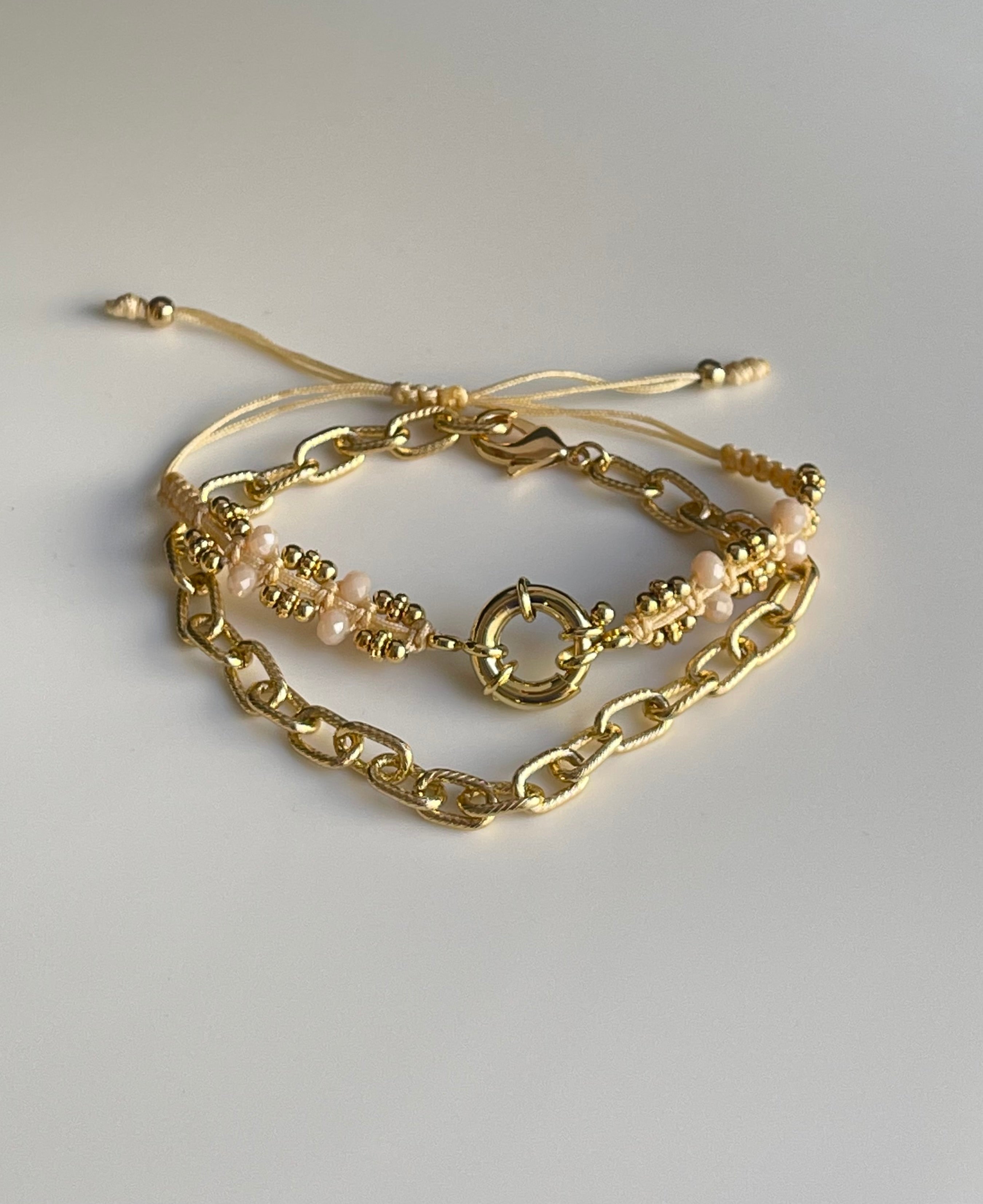 Macrame and Goldfilled Bracelet