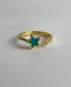 Gold Filled Ring Star and Circon