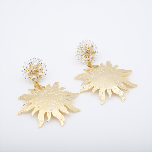 Bronze Sun Earrings