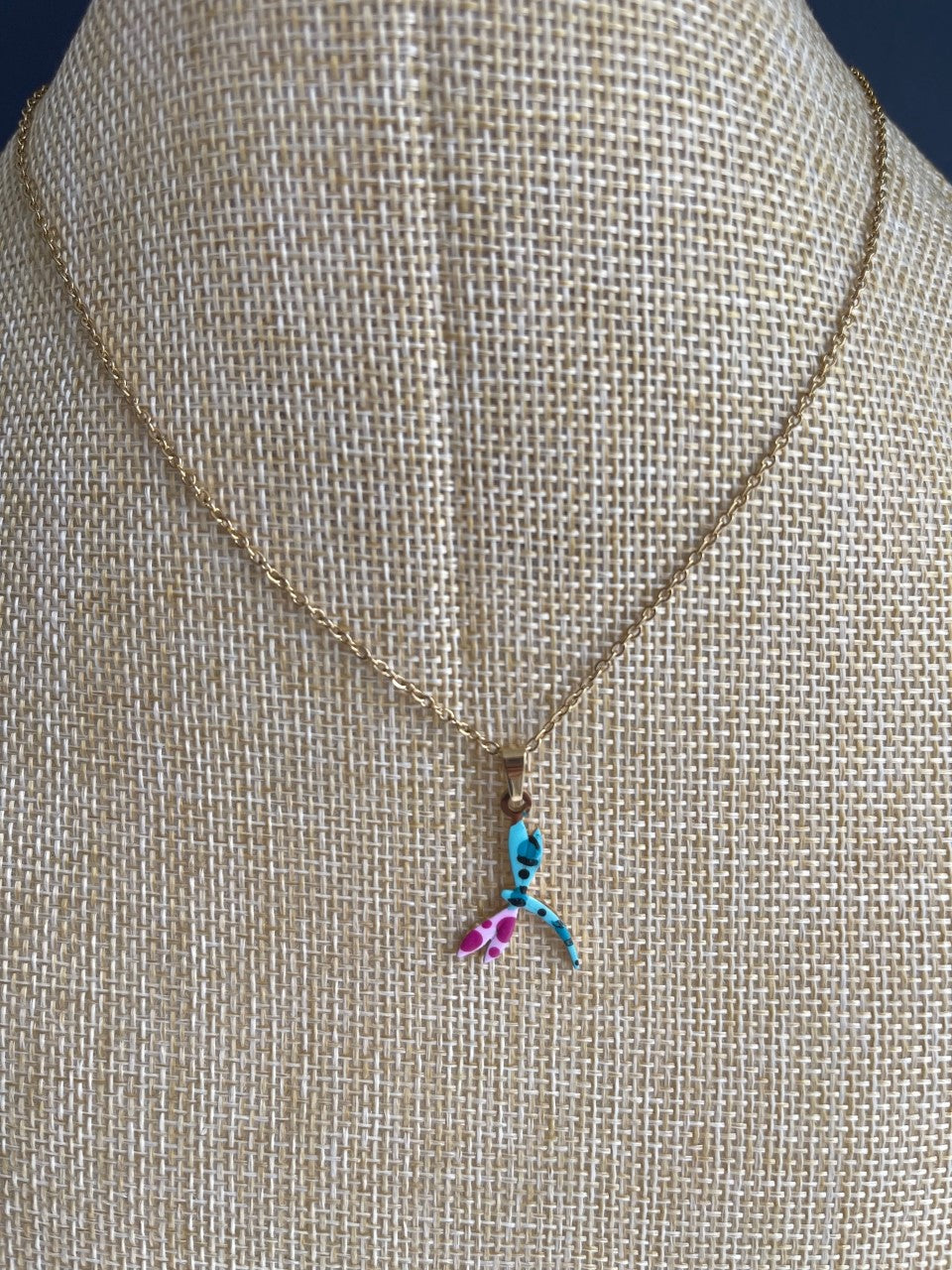 Stain Steel Necklace with Charm and Studs